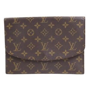 Louis Vuitton Clutch Bag Monogram Pochette Raa Canvas Brown